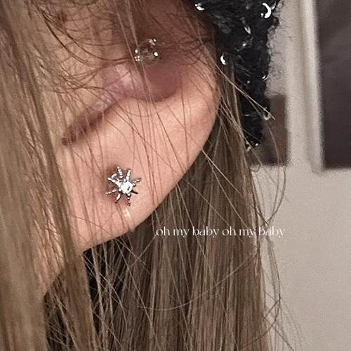 隐形耳夹无耳洞迷你八芒星甜酷