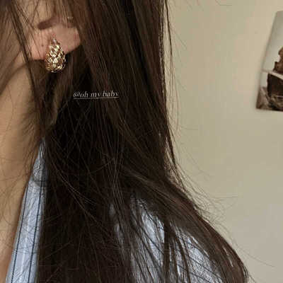 无耳洞金色编织ins隐形耳夹