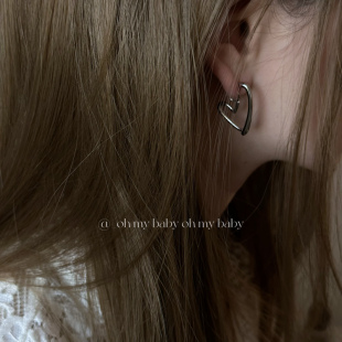 蚊香盘耳夹无耳洞可戴线条爱心简约高级韩风ins冷淡风极简女E742