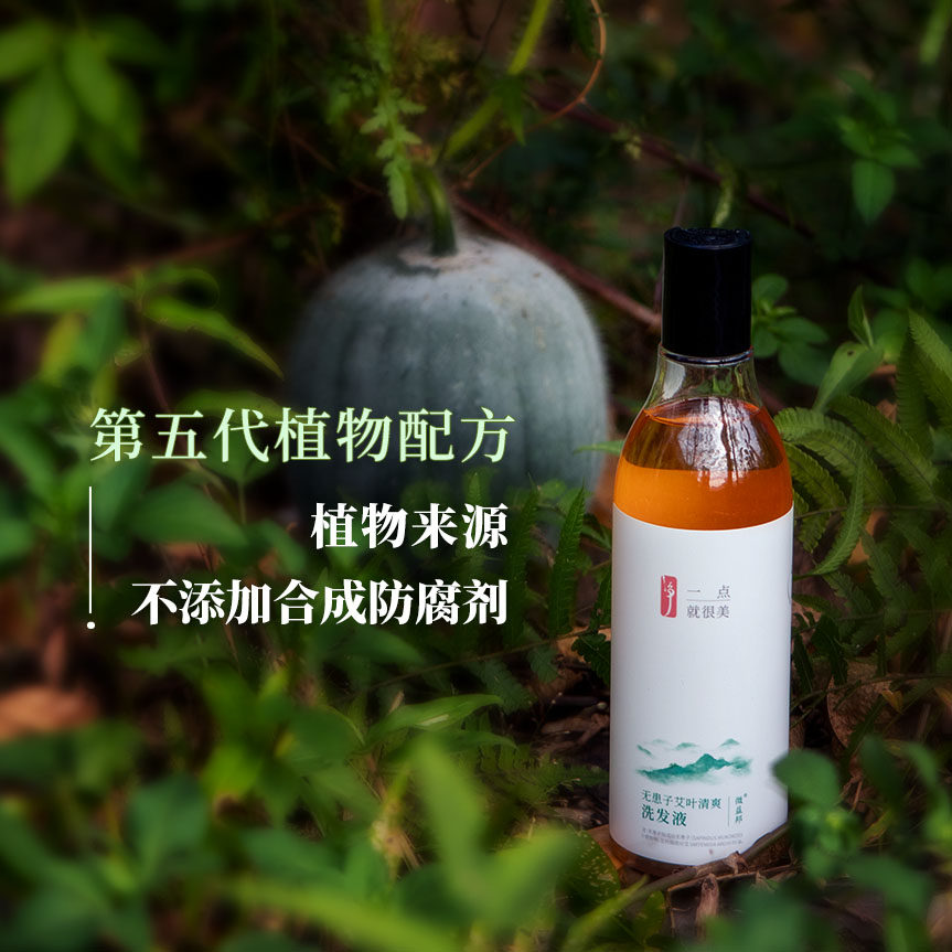 无患子艾叶洗发液控油 植物氨基酸 无香精洗头水纯素食者可用