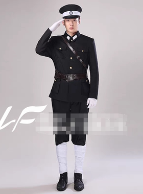 巡捕房新款男士二狗子演出服民国年会表演汉奸特务舞台服装