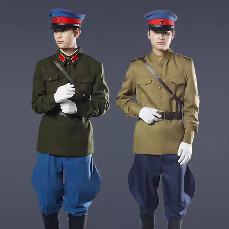 苏联政委演出毛呢男士翻领宽松马裤剧本cos夹克舞台话剧影视服饰