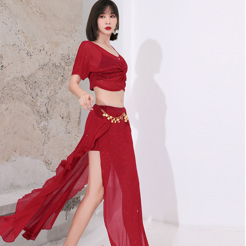 肚皮舞服装2024新款白色专用成人