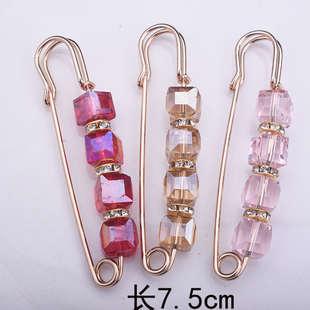 包邮新款百搭裤头收腰改小大别针时尚水晶毛衣外套扣针女服装配饰