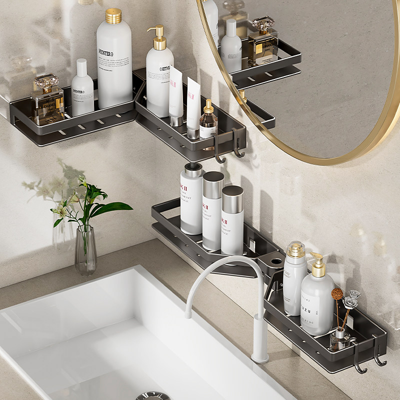 浴室转角置物架免打孔壁挂式收纳洗手间卫生间厕所洗漱台太空铝,家庭/个人清洁工具,浴室角架/置物架,淘宝优惠券,粉丝福利购,淘宝优惠卷