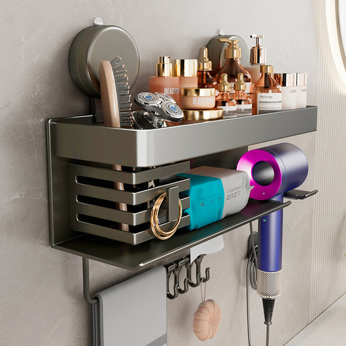 吸盘吹风机支架置物架