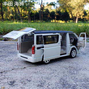 32海狮面包MPV商务合金汽车模型开门回力仿真金属玩具货车摆件