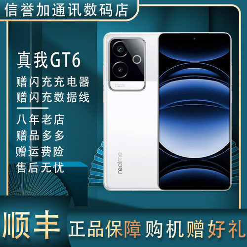 Realme/真我 GT6 骁龙8Gen3 旗舰电竞 直屏 全网通5G双卡