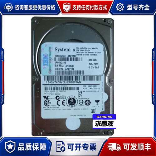 议价IBM 42D0638 300GB 10000RPM SAS可维修