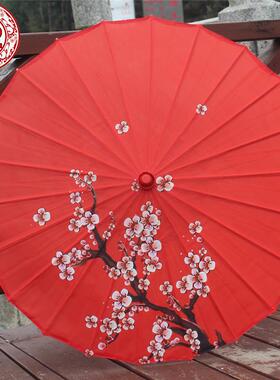 大红色婚礼伞囍庆室内吊顶装饰酒吧防晒装修伞餐厅室内装饰油纸伞