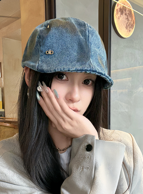 日系出街牛仔前进帽女春秋时尚