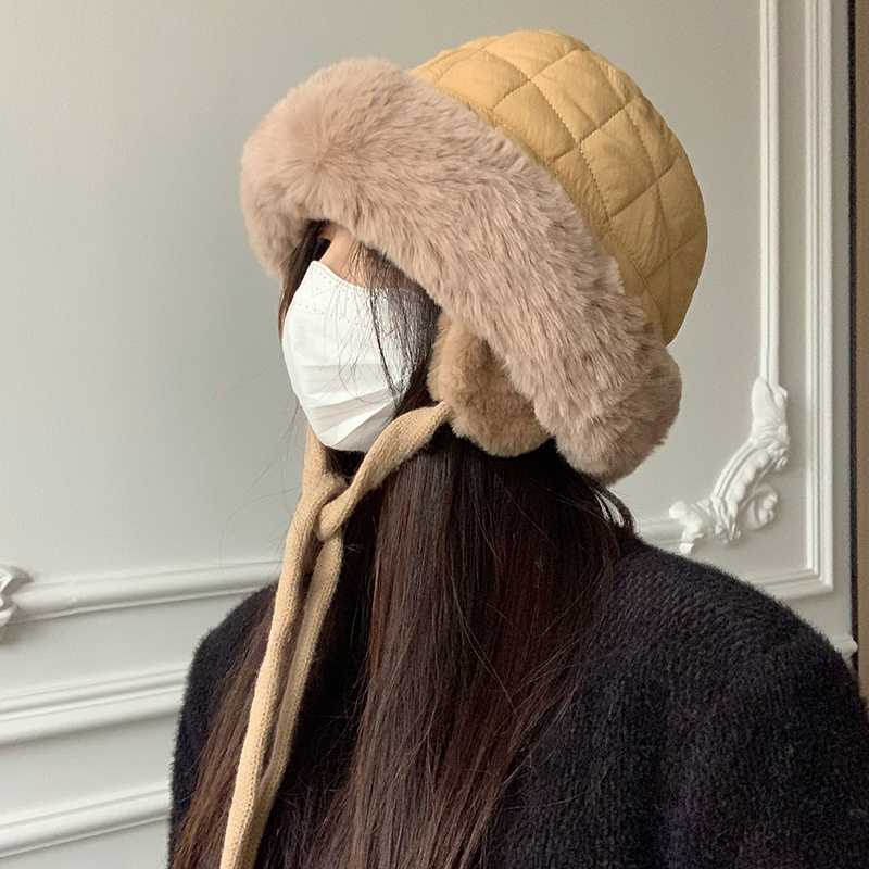 艾佳微加绒渔夫帽女秋冬