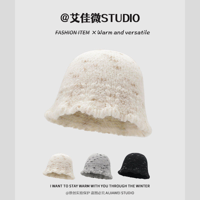 2025新款花边提花ins风针织帽女冬保暖护耳百搭高级毛线包头冷帽,服饰配件/皮带/帽子/围巾,帽子,淘宝优惠券,粉丝福利购,淘宝优惠卷