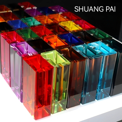 渐变色亚克力板磨砂透明定制