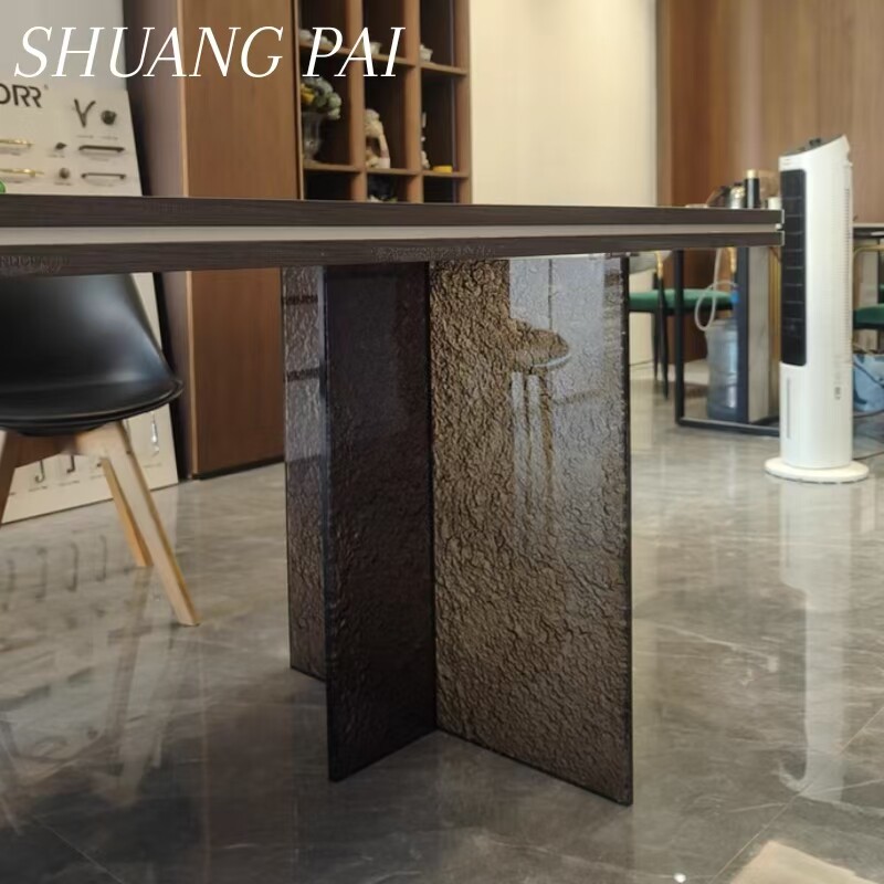 双派亚克力桌脚用高透明纹理桌脚