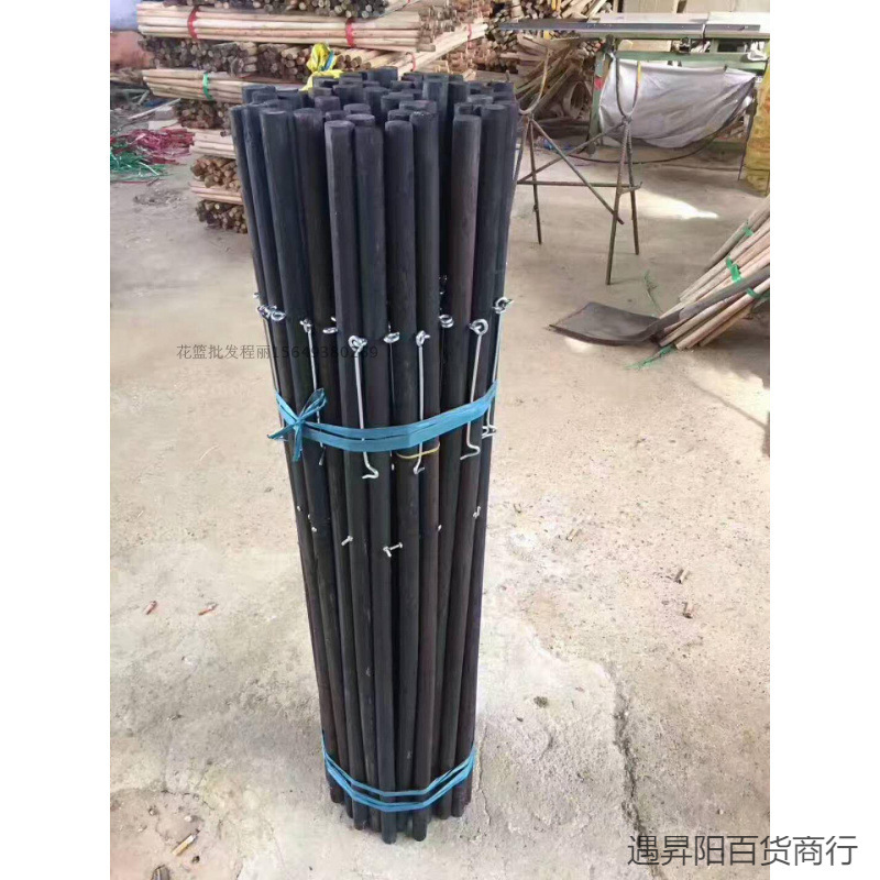 加高实木花架子三脚架开业花篮木质花盆支架黑色花店插大麦花