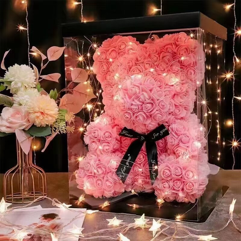 永生花diy礼物手工情人节礼物生日礼物玫瑰熊仿真独角兽送女生