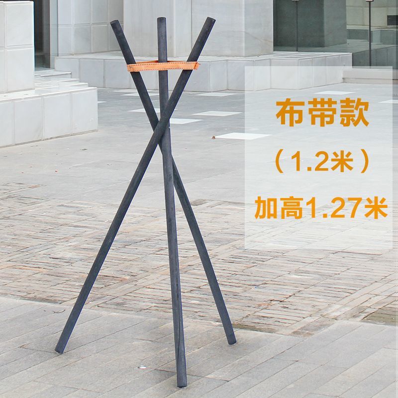 加高布带实木花架子支撑架三脚架开业花篮木质三角支架黑色花架托