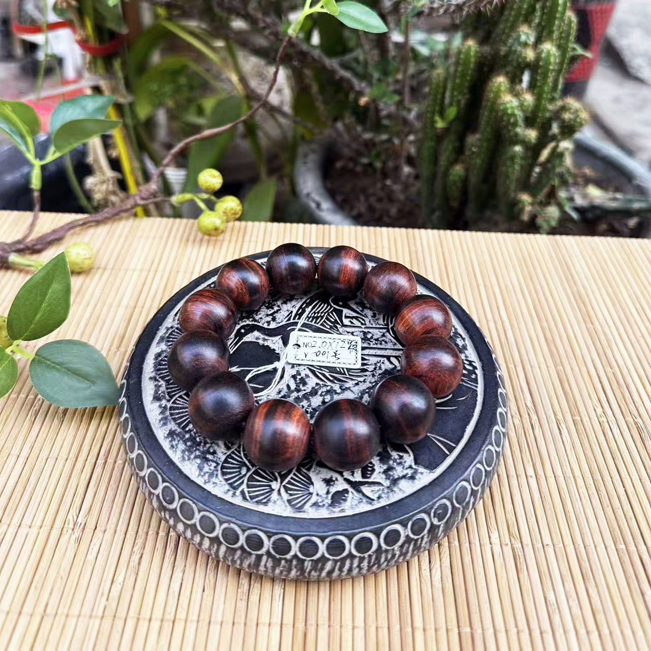 大红酸枝同料黑飘红佛珠手串001号2.0&times;12颗交趾黄檀红木手链实拍