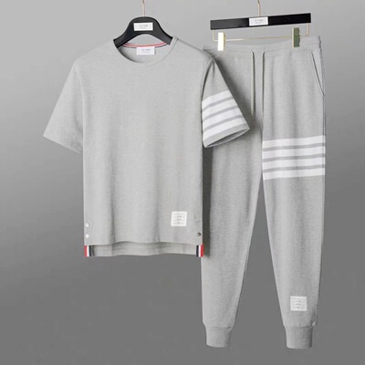 夏季tb运动套装短袖长裤情侣装潮