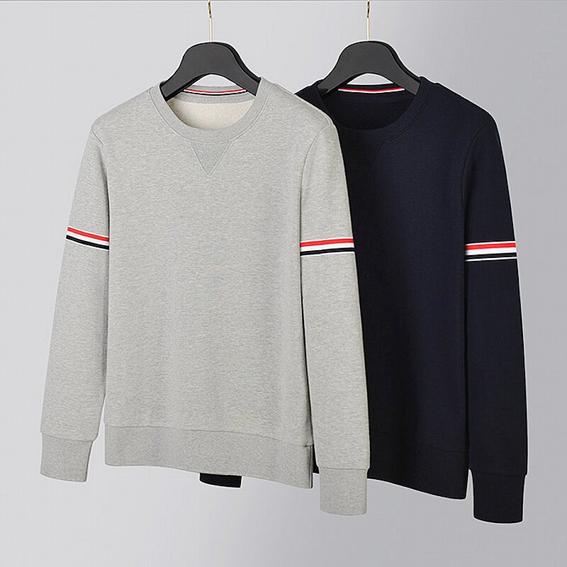 春秋季新款tb卫衣男纯棉圆领套头衫休闲宽松运动服情侣装女外套潮