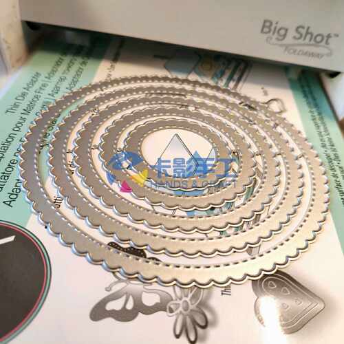 scrapbook DIY卡片 薄板模具  形波浪纹 5件套 卡影定制BK001