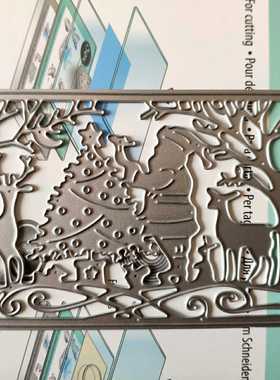 scrapbook DIY相册卡片薄板模具 19040 圣诞 卡影