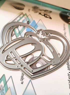 scrapbook DIY相册卡片薄板模具19079 心形钻石 卡影