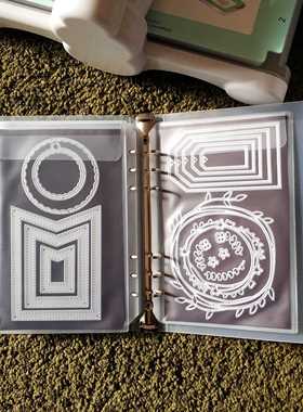 手账收纳磨砂绑带半透明A5薄板模具磁性收纳活页包SIZZIX MFT