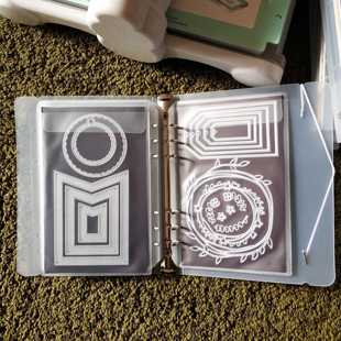 手账收纳磨砂绑带半透明A5薄板模具磁性收纳活页包SIZZIX MFT