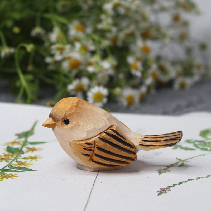 清库存款田园雕刻麻绳木质鸟椴木彩绘装饰工艺品摆饰创意礼品,特色手工艺,其他特色工艺品,淘宝优惠券,粉丝福利购,淘宝优惠卷