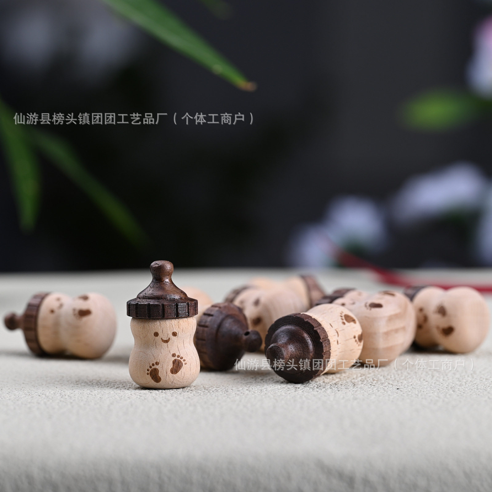 卡通木质可爱奶嘴瓶趣味配饰宝瓶