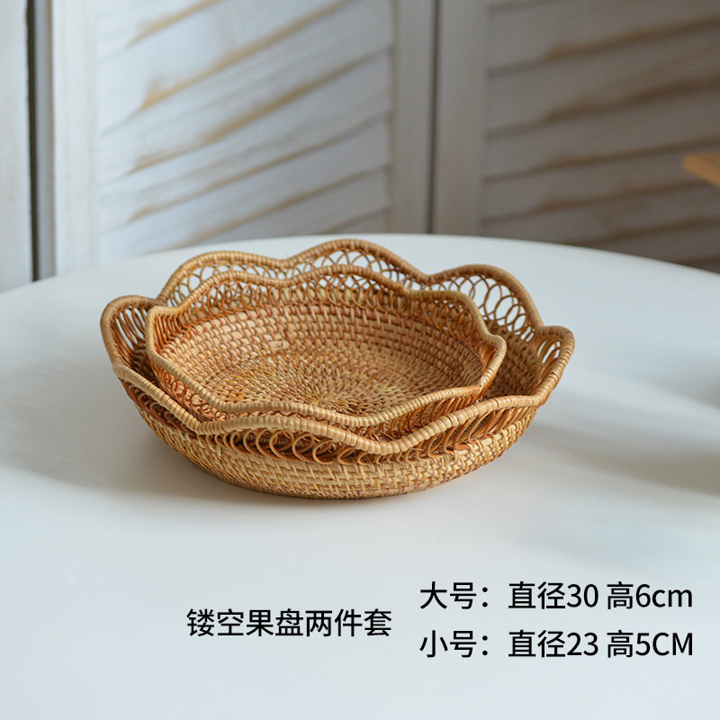 韩国日式镂空糖果零食坚果瓜子盘水果蛋糕收纳拍摄道具篮子