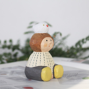 治愈系 礼物 治愈系创意家居装饰礼品木质工艺品摆件现货