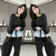 拼接卫衣阔腿裤 休闲简约套装 女2025秋冬季 时尚 新款 宽松百搭两件套