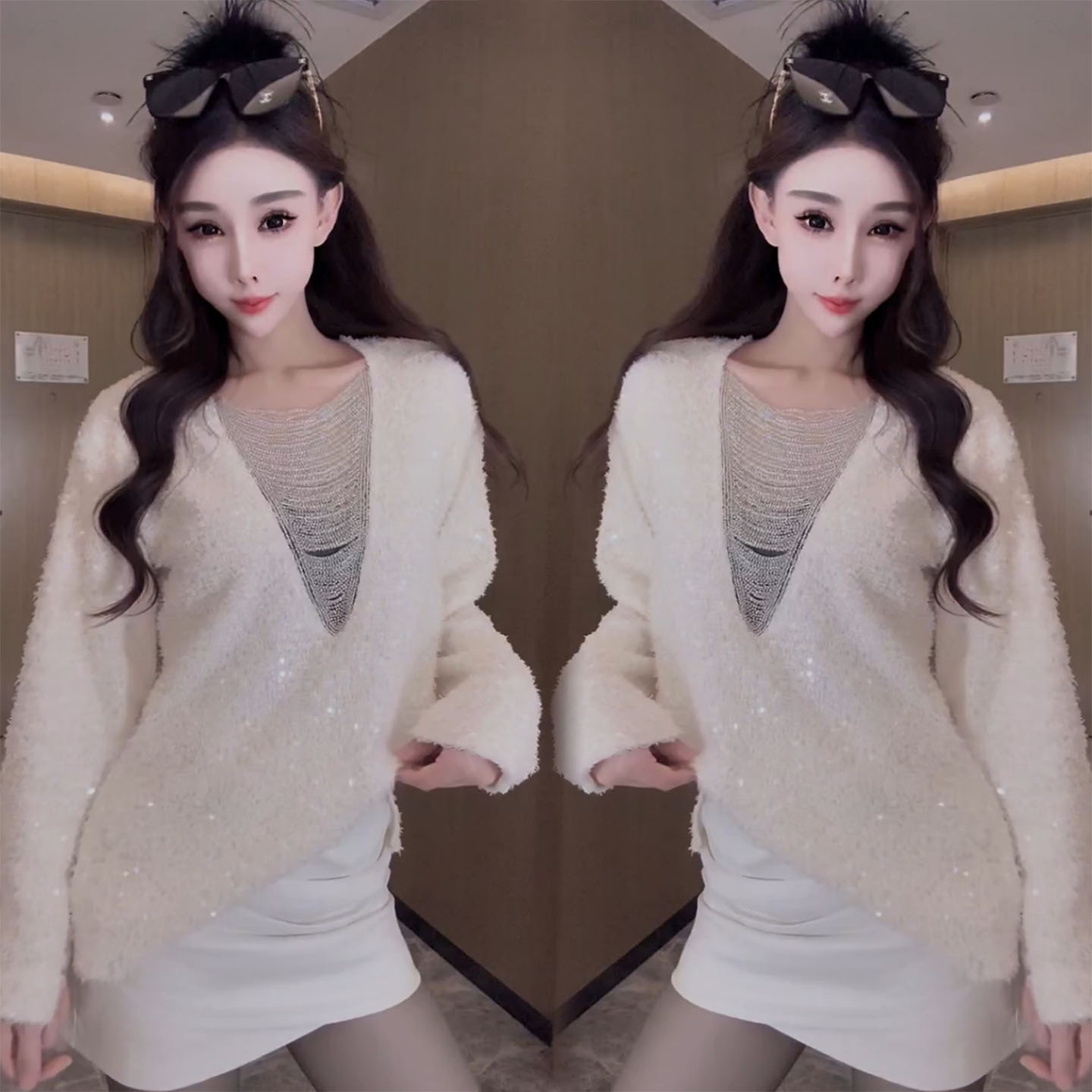 秋冬季新款高级感宽松慵懒风打底衫女时尚气质新款设计感小衫女潮