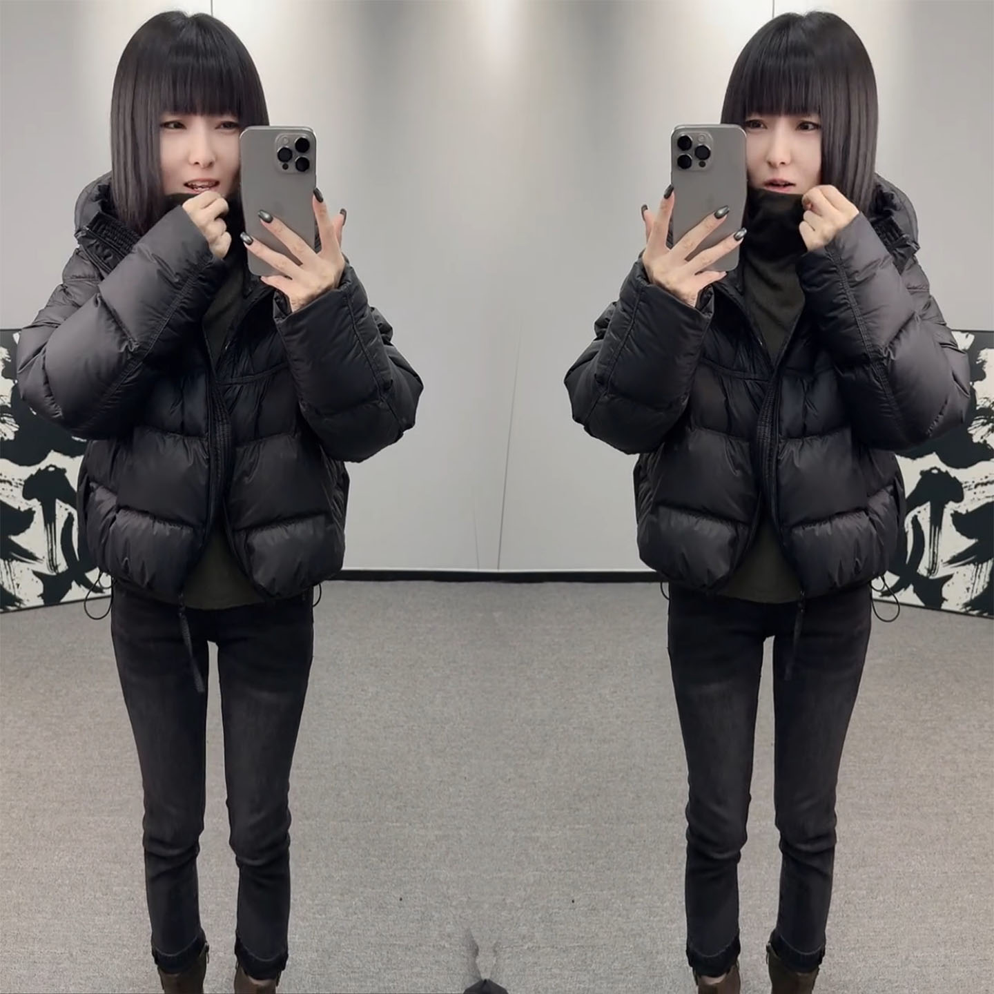 2025冬季新款连帽时尚短款棉服女