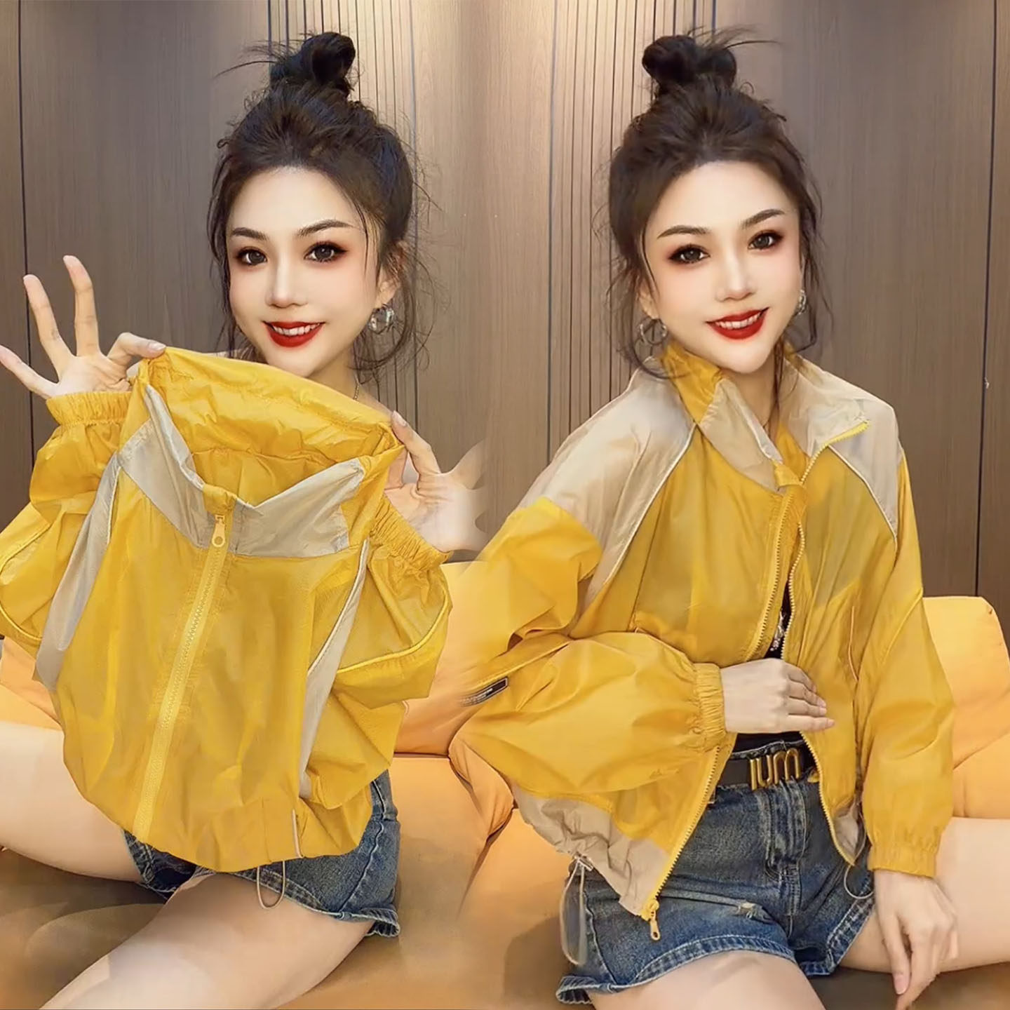 夏季新款百搭显瘦气质上衣女时尚撞色高级感轻薄防晒短款外套女潮