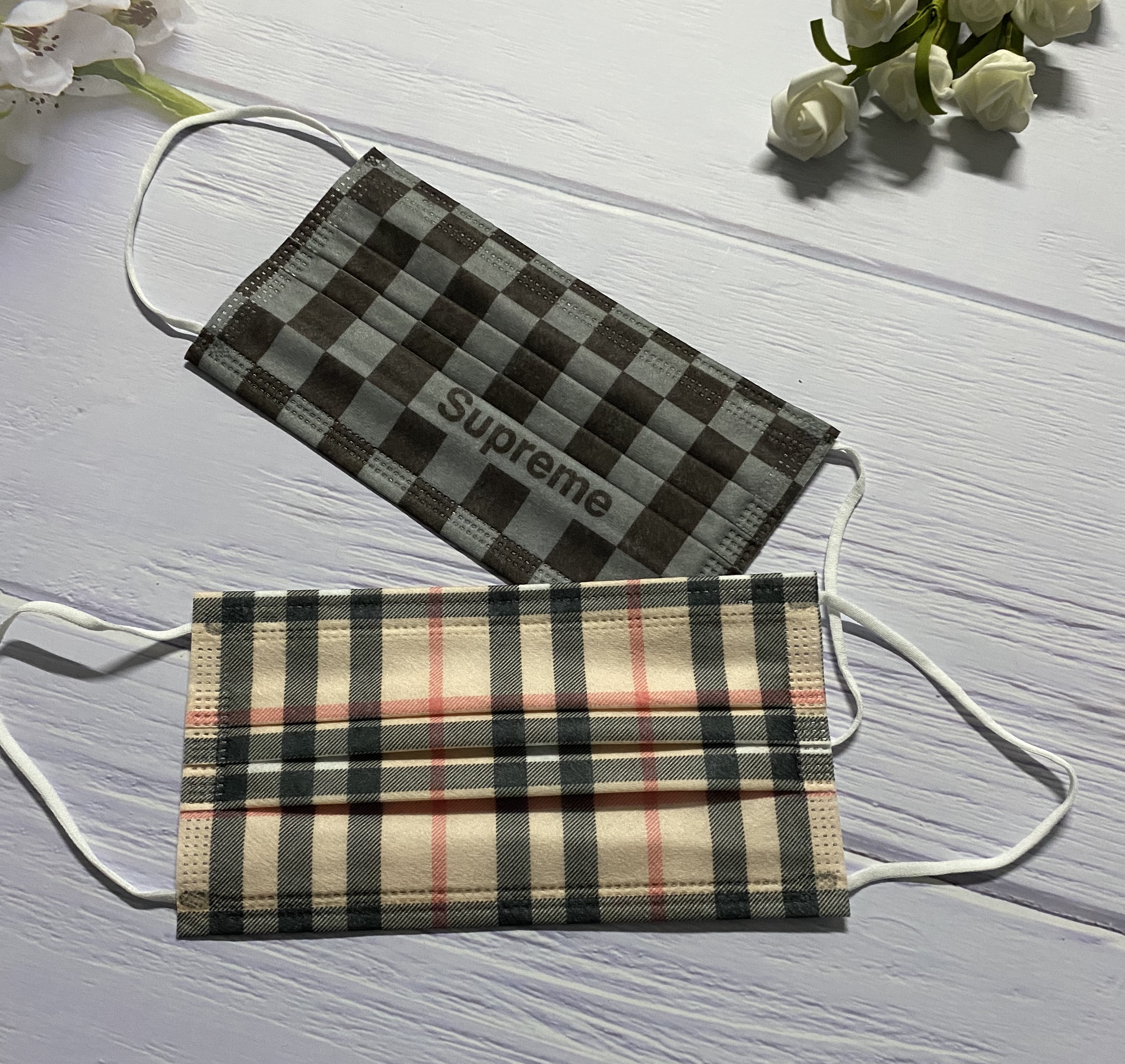 彩色潮牌透气柔软含熔喷布口罩