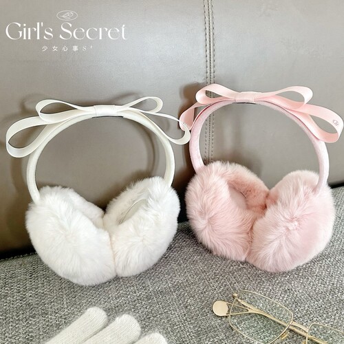 少女心事原创可爱獭兔毛耳罩冬季