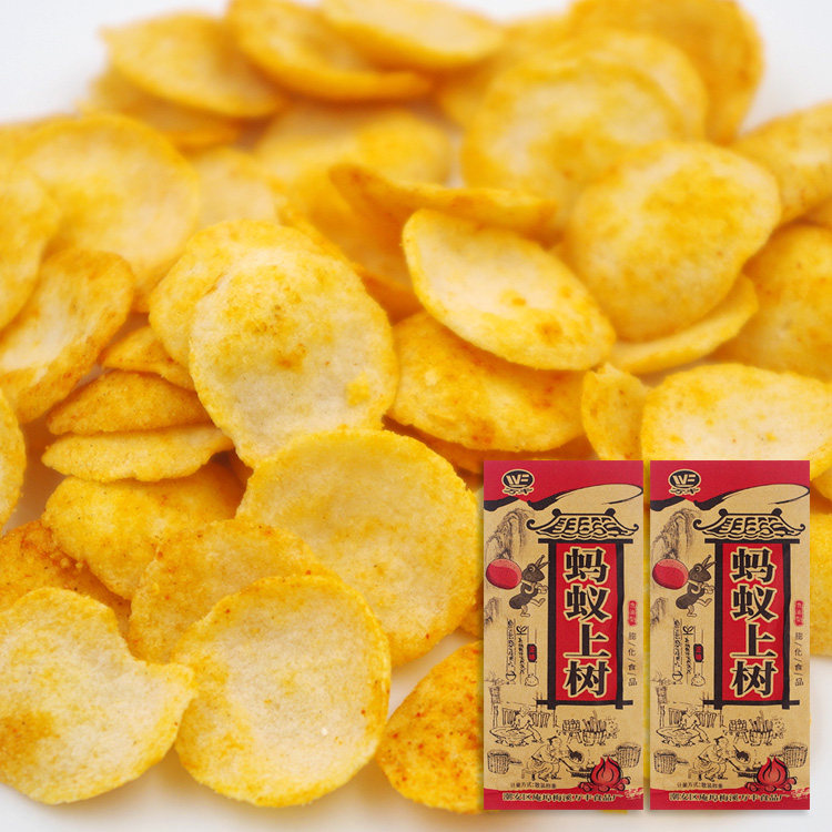 万丰蚂蚁上树含油型膨化食品儿时怀旧经典零食小时候的味道