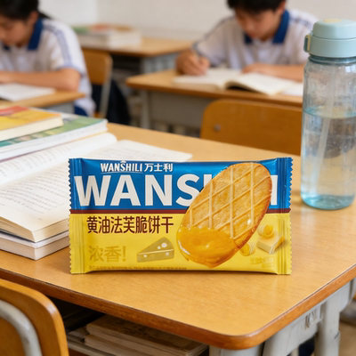 万士利黄油法芙脆饼干下午茶休闲小零食独立小包装