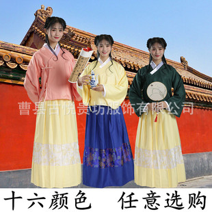 明朝服装女丫鬟古装侍女服汉服宫女服宫廷佣人女仆民女服民族风