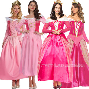 新款 万圣节 童话睡美人爱洛公主奥罗拉公主裙演出服cosplay服装