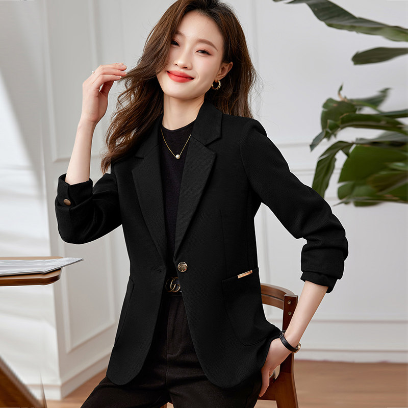 小个子毛呢西装外套女装秋季2025新款学生短款复古休闲小西服上衣