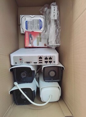 出200万像素海康POE4路套装搭配500gb硬盘