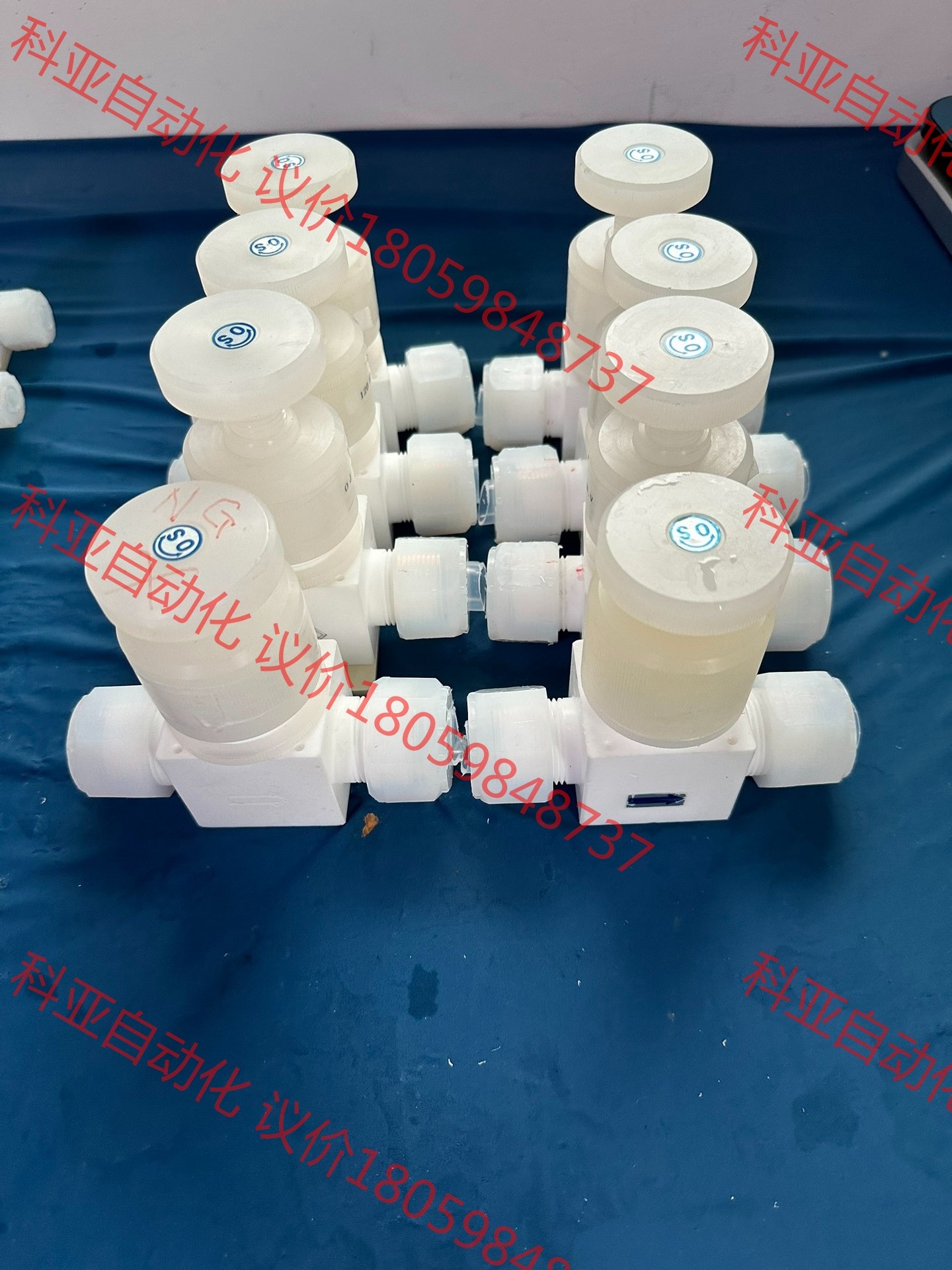 二手拆机flowell 调压阀手动阀.气动阀铁氟龙，8个，P