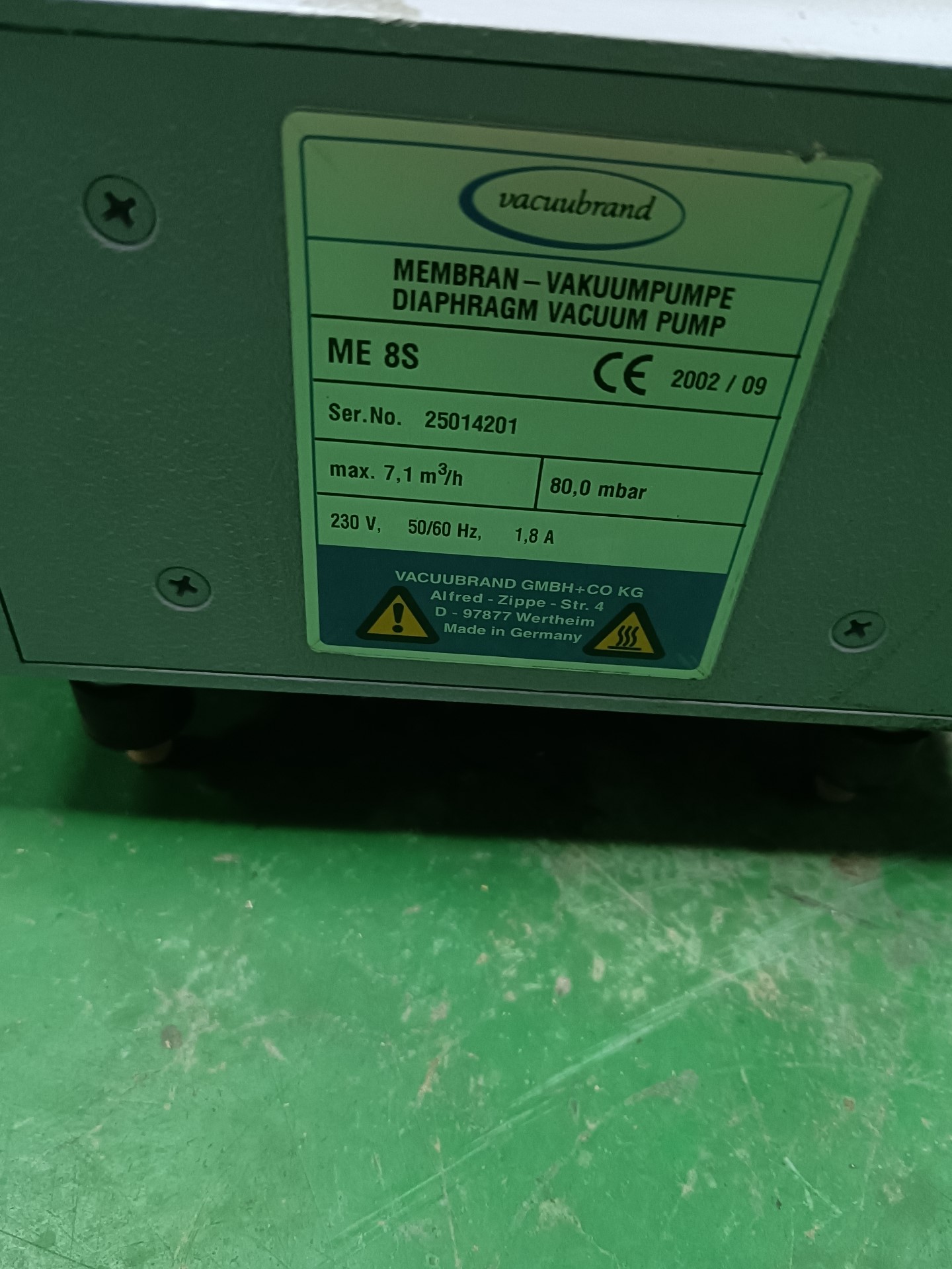 普兰德隔膜泵ME8S出售，运转正常，标价1800，需要的联系