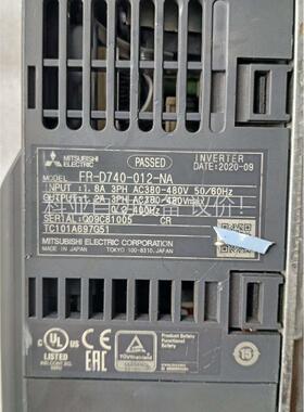 三菱变频器FR一D740一012一NA，二手拆机成色外观(议价)
