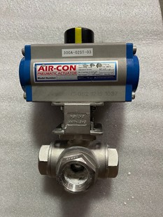 气动三通球阀 气动不锈钢三通丝口球阀 三通换向球阀 DN25